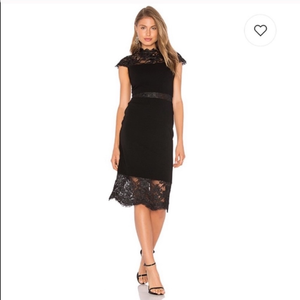 Alice + Olivia “Kim” lace midi dress 2